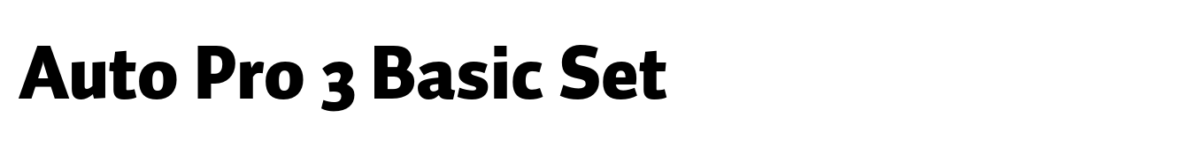 Auto Pro 3 Basic Set